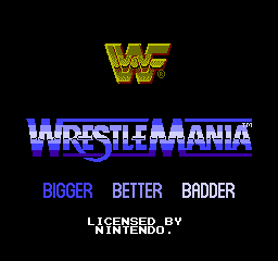 WWF Wrestlemania title screen for NES